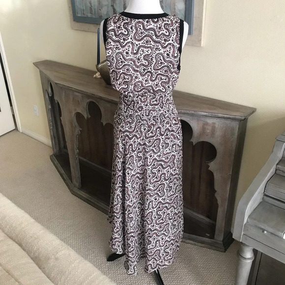 NWOT A.L.C. Sandra Floral Silk Cutout Midi Dress Black Ginger Smocked Panel 8 - Picture 10 of 11